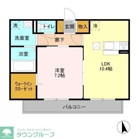 ラフォンテ(1LDK/1階)の間取り写真