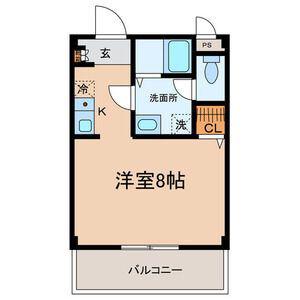 オータム・ライトⅡ(1K/3階)の間取り写真