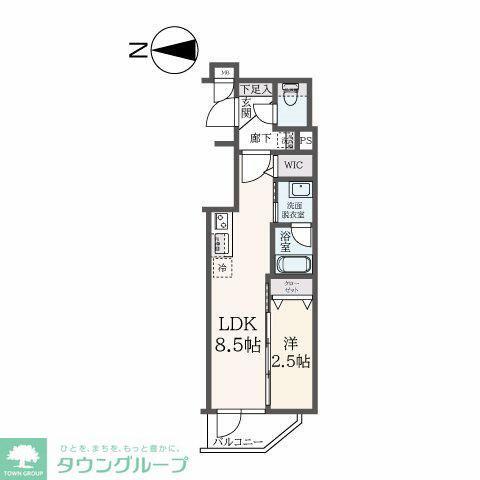 ハーモニーレジデンス東新宿(1LDK/3階)の間取り写真
