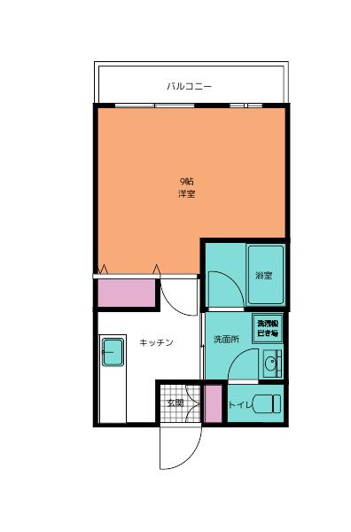 アルファー中島(1DK/3階)の間取り写真