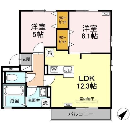 ブリッサ(2LDK/3階)の間取り写真