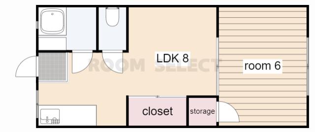新海荘(1LDK/2階)の間取り写真