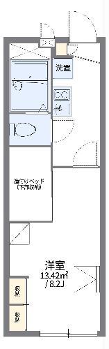 レオパレス新吉田シティーハウス(1K/2階)の間取り写真
