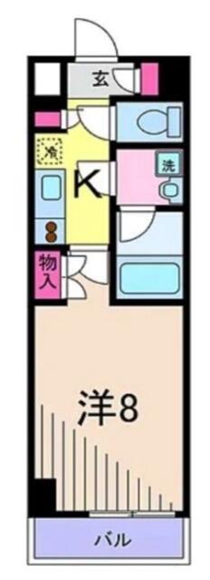 アルテカーサアリビエ綾瀬(1K/5階)の間取り写真