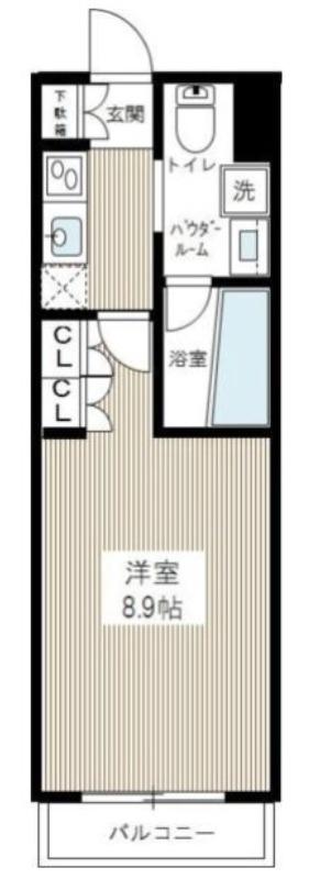 AXAS南蒲田アジールコート(1K/4階)の間取り写真