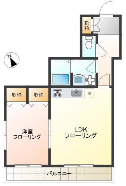 ハレ・イリマ(1LDK/2階)の間取り写真