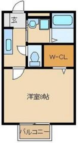 サンライズ(1K/2階)の間取り写真