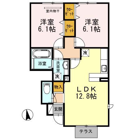 ソフィアコート(2LDK/1階)の間取り写真