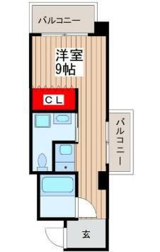 ホワイトコートII(1K/5階)の間取り写真