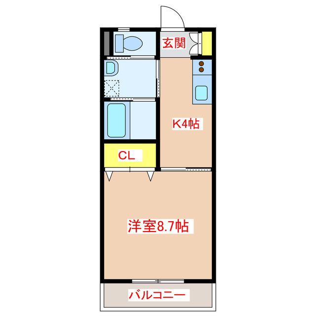 アメニティ照島(1K/3階)の間取り写真
