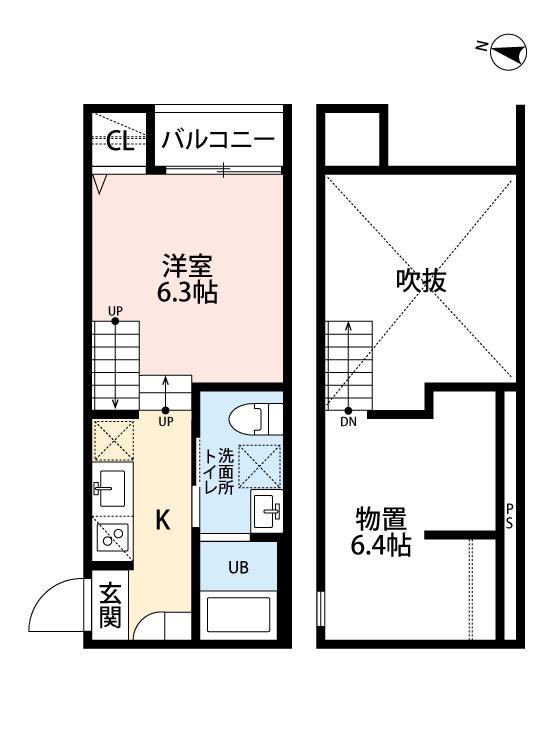 モンテベルデ(ワンルーム/1階)の間取り写真