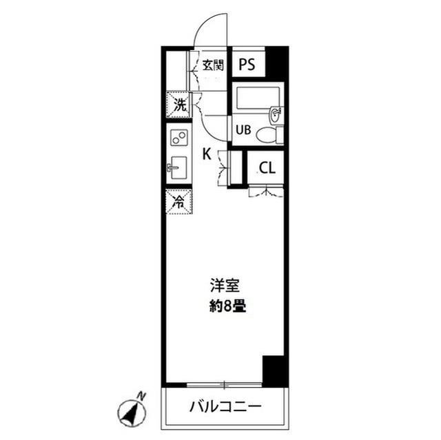 ジェイステージ生田(ワンルーム/4階)の間取り写真