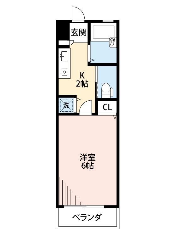 CASA YOKOHAMABSHI(1K/1階)の間取り写真
