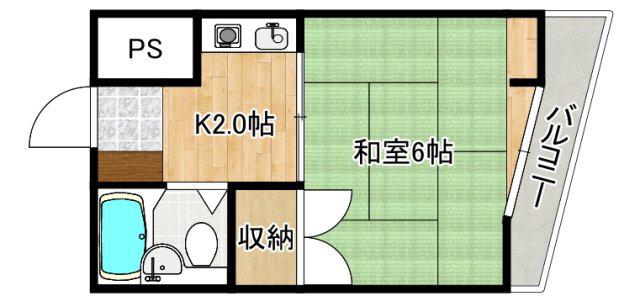 宮正商船ビル(1K/4階)の間取り写真