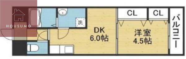 マンションラフィーネ(1DK/3階)の間取り写真