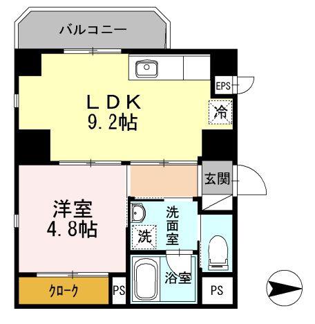 スティル・M(1LDK/10階)の間取り写真