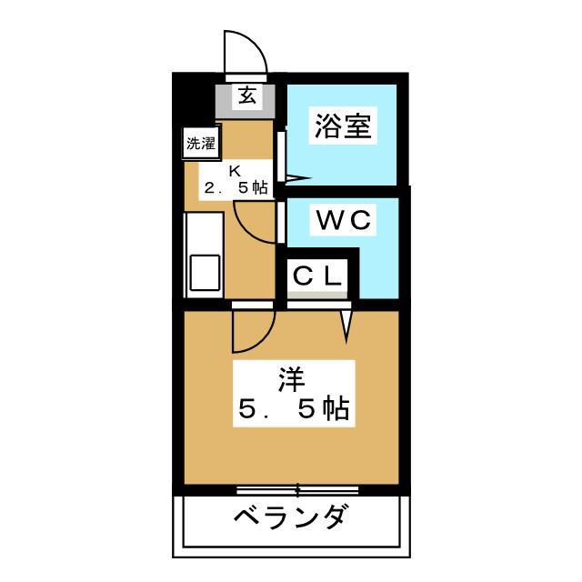 MAPLE VALLEY P棟(1K/2階)の間取り写真