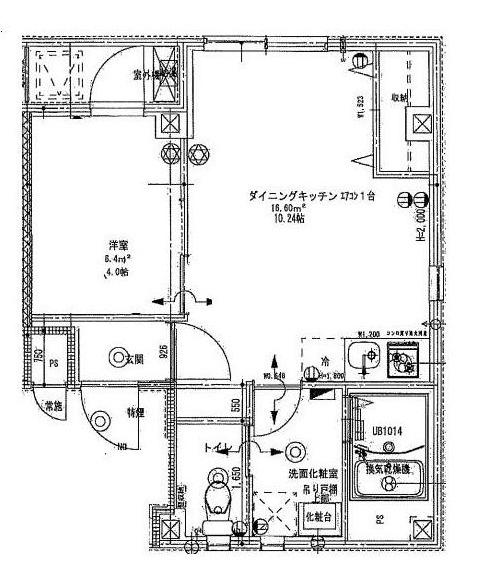 ランドブルー(1LDK/2階)の間取り写真