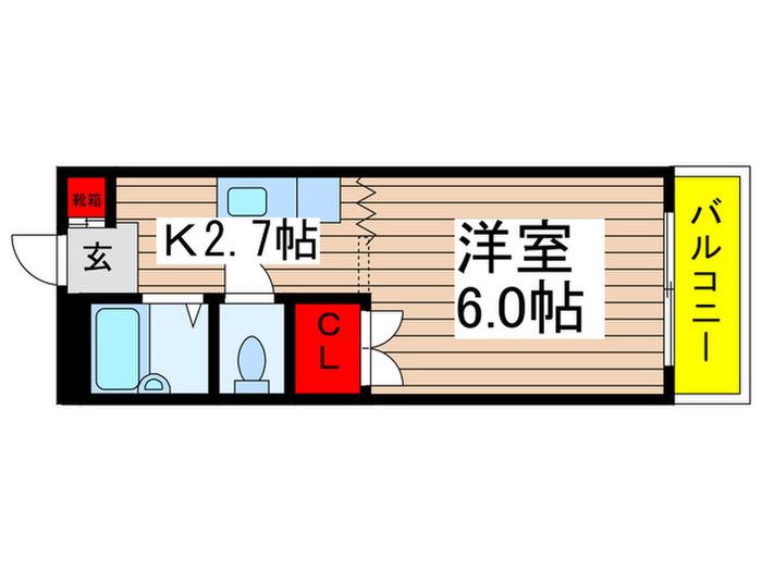 フェニックス斉藤(1K/1階)の間取り写真