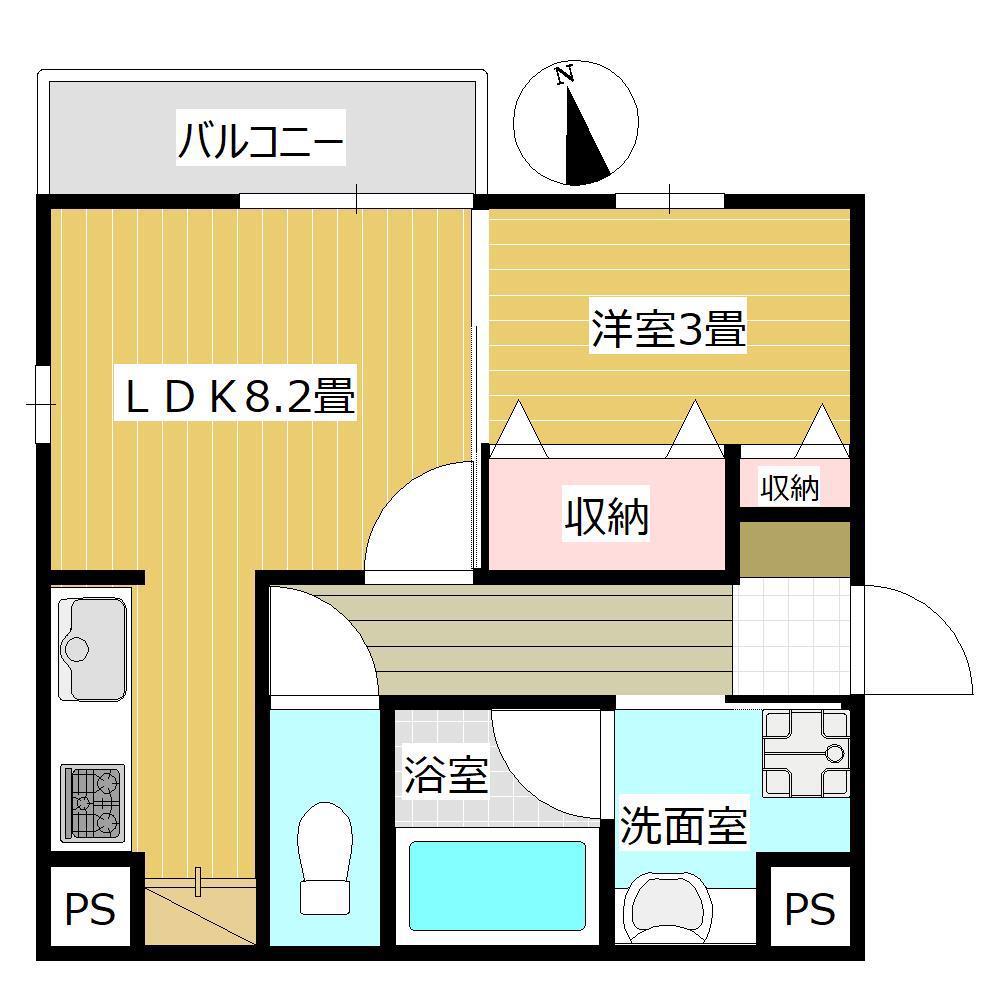 フェリオ(1LDK/1階)の間取り写真