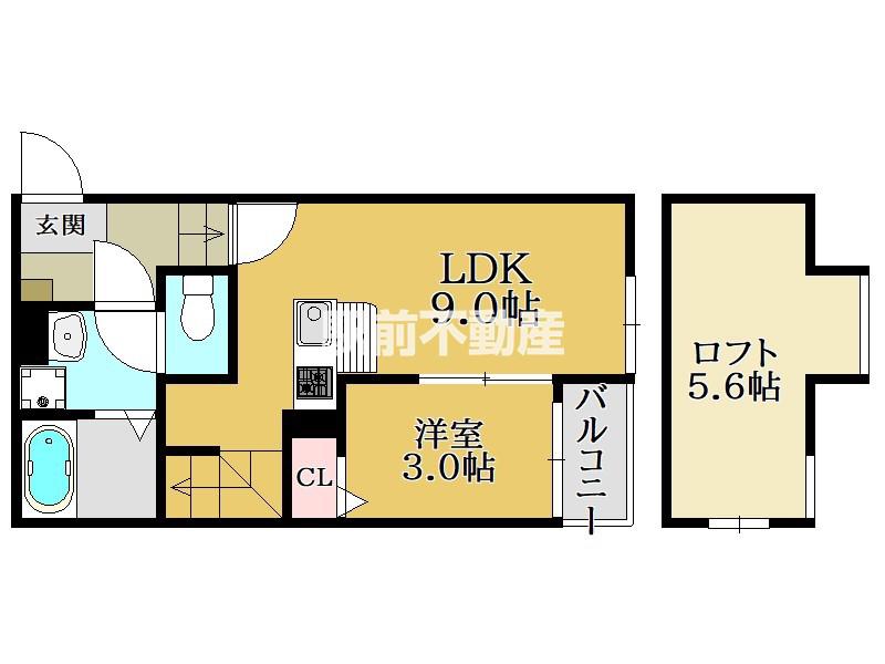 NEXUS RESIDENTIAL SQUARE(1LDK/1階)の間取り写真