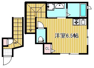 アヴァンテ武蔵小杉(ワンルーム/2階)の間取り写真