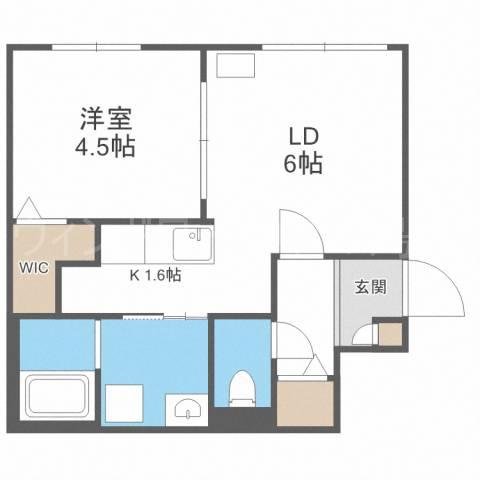 CLARO(1LDK/3階)の間取り写真