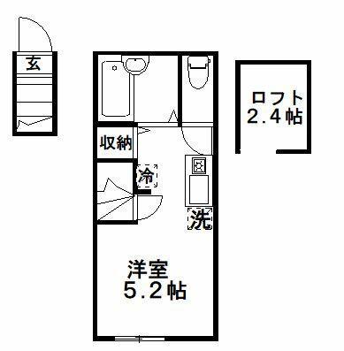ジュネス雑司が谷(ワンルーム/2階)の間取り写真