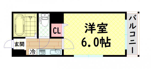 メゾンド優(1K/8階)の間取り写真