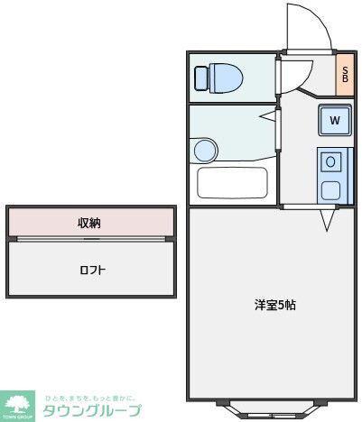パンシオンみずほ台C棟(1K/1階)の間取り写真