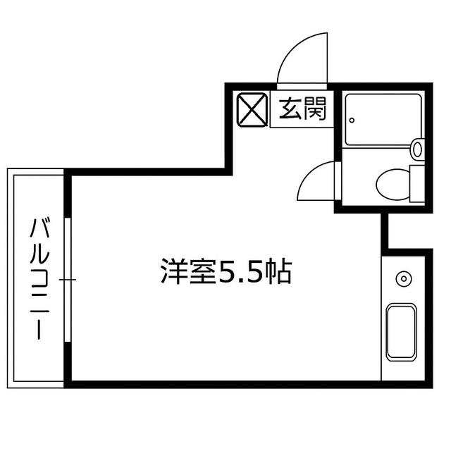 ジュネス新所沢(ワンルーム/2階)の間取り写真