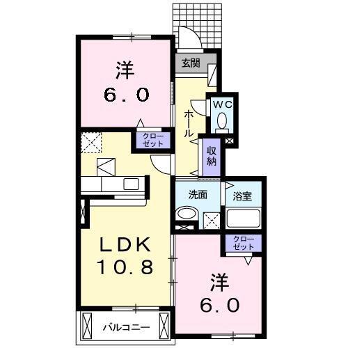 インノバーレ・T(2LDK/1階)の間取り写真