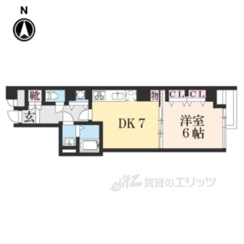 CASA RYOKO2(1DK/2階)の間取り写真
