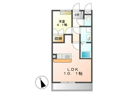 シルバー チャリオッツ(1LDK/2階)の間取り写真