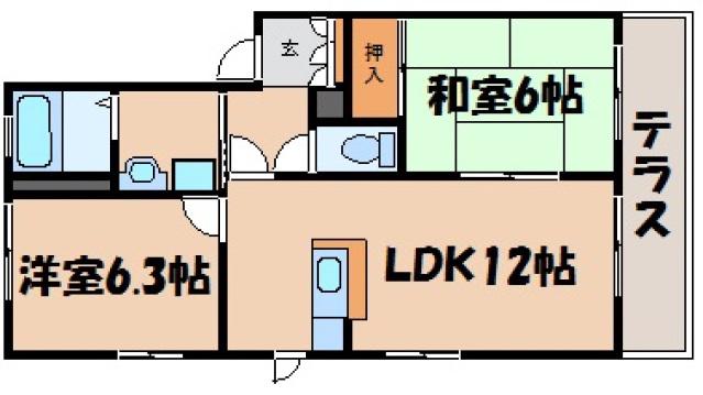 フォーユー(2LDK/2階)の間取り写真