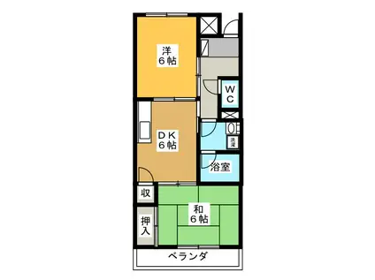 リンピアホープ(2DK/3階)の間取り写真