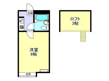 ファーストリバー(1K/1階)の間取り写真