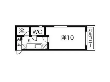 パレット(1K/2階)の間取り写真