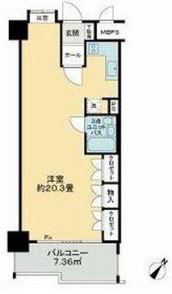 ライオンズステーションプラザ二俣川(ワンルーム/4階)の間取り写真