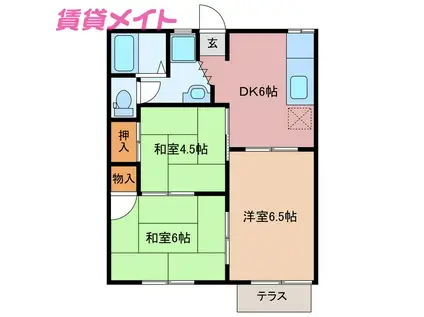 ハイツノムラ(3DK/1階)の間取り写真