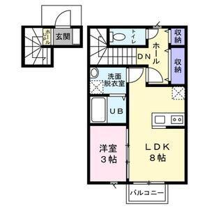 PAMS(1LDK/2階)の間取り写真