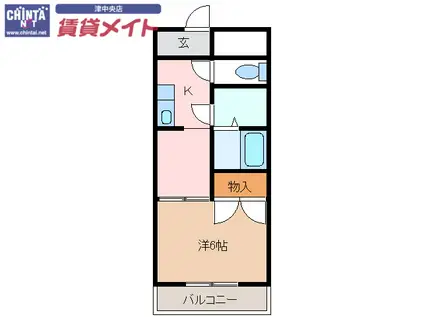 ロイヤル 江戸橋(1DK/5階)の間取り写真