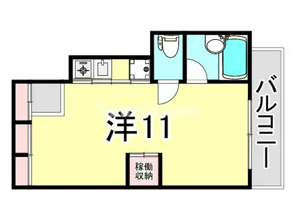 キャトルセゾン(ワンルーム/2階)の間取り写真