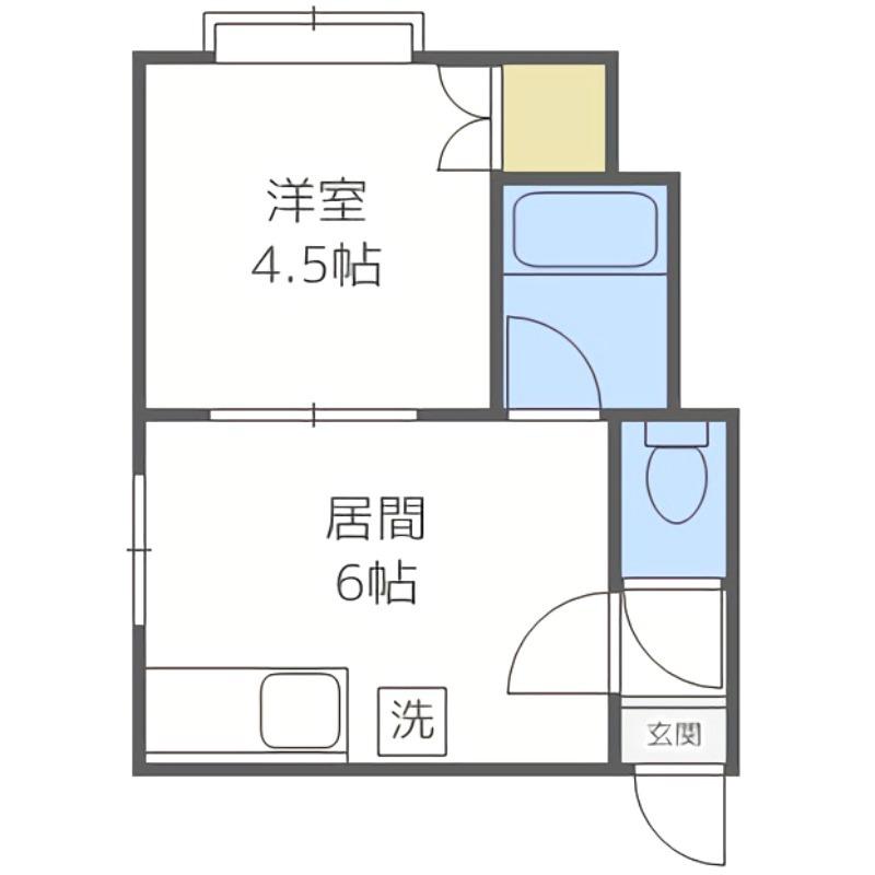 MAPLEHILLS南郷(1DK/3階)の間取り写真