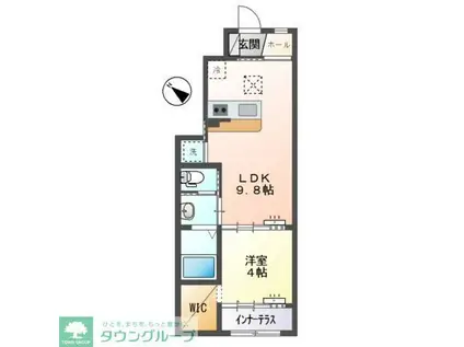 鶴ヶ島市富士見4丁目工事B(1LDK/1階)の間取り写真