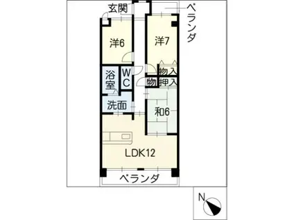 メッツア蔵王(3LDK/2階)の間取り写真