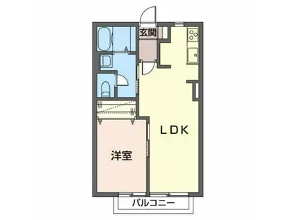 エクセルS(1LDK/2階)の間取り写真
