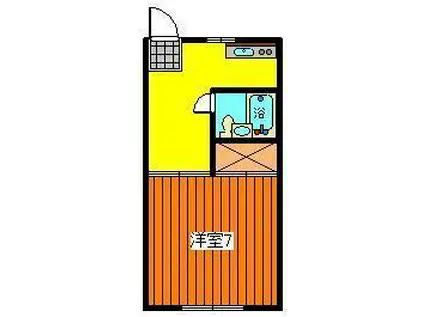フィールファイン清水町(1K/2階)の間取り写真