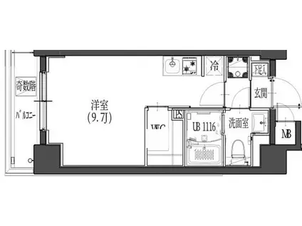 S-RESIDENCE東日暮里(ワンルーム/7階)の間取り写真