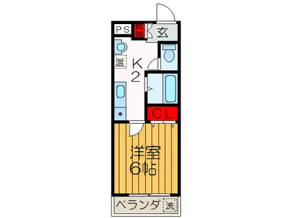 NAVI磐船(1K/2階)の間取り写真